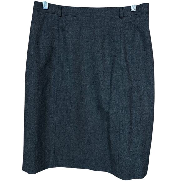 Gantos Women's Vintage 90s High-Waisted Straight Pencil Gray Wool Skirt Sz 12 - Picture 1 of 11